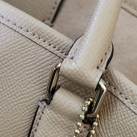 Euc Coach Margot Tan Leather Satchel Handbag Purse - Picture 13 of 14